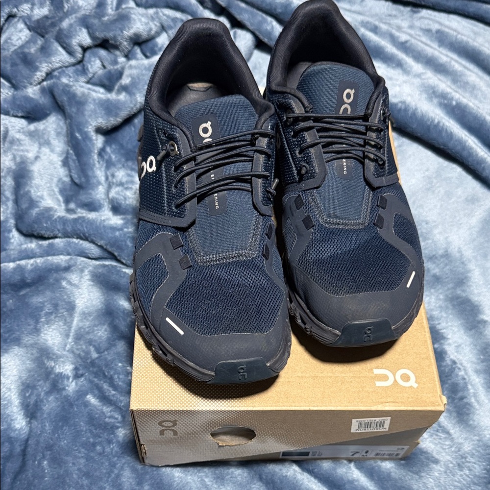 On Cloud 6 Running Men's Dark Blue Athletic Shoes - Picture 7 of 8